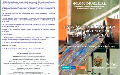 II Coloquio AlVelAl: ‘Agua, sociedad, economía y medio ambiente en el territorio AlvelAl’